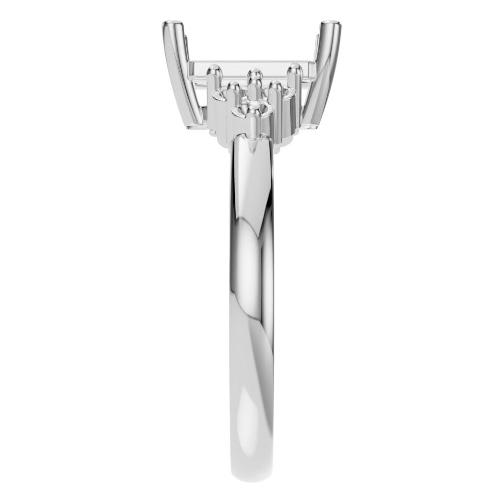 RI-9384 White Gold Ring UNSET - Side View