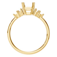 RI-9384 Yellow Gold Ring UNSET - Top View