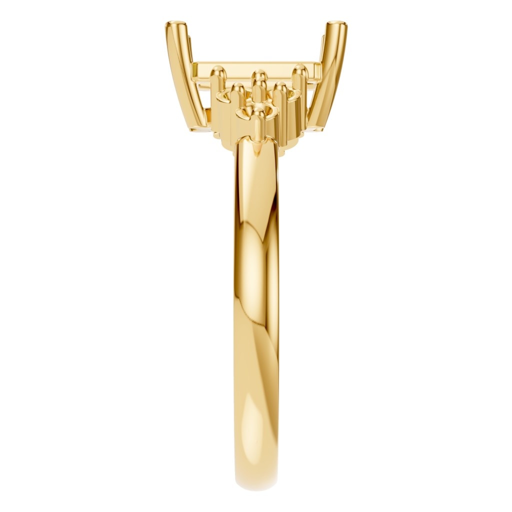 RI-9384 Yellow Gold Ring UNSET - Side View