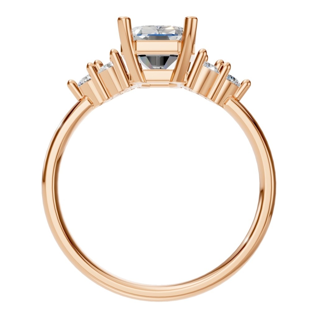 RI-9384 Rose Gold Ring SET - Top View