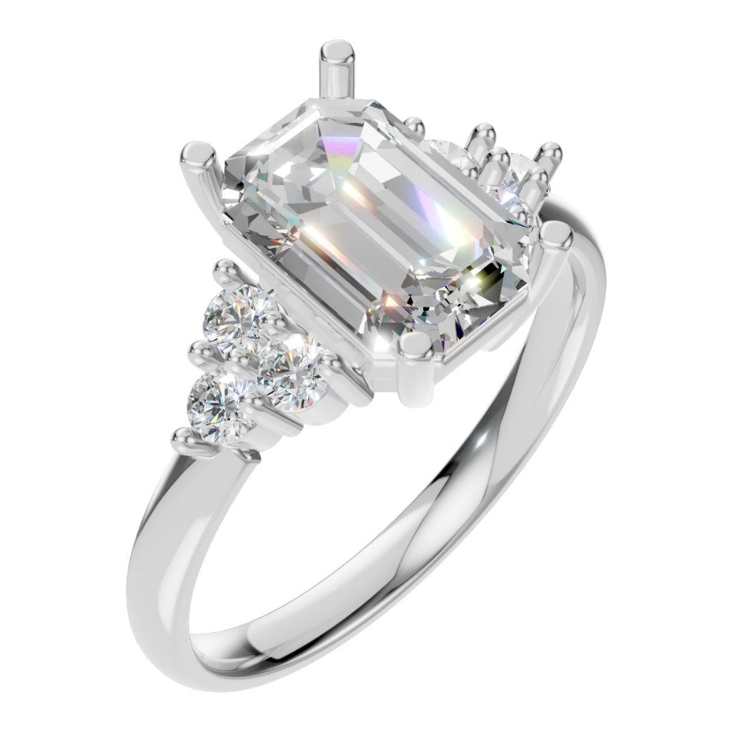 RI-9384 White Gold Ring SET - Main View