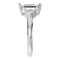 RI-9384 White Gold Ring SET - Side View