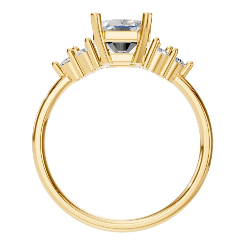 RI-9384 Yellow Gold Ring SET - Top View