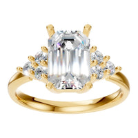 RI-9384 Yellow Gold Ring SET - Front View