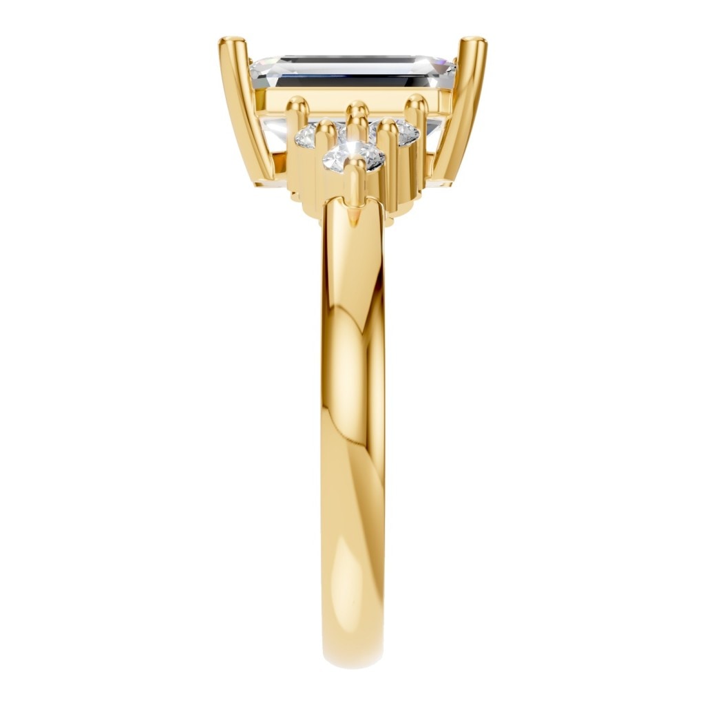 RI-9384 Yellow Gold Ring SET - Side View