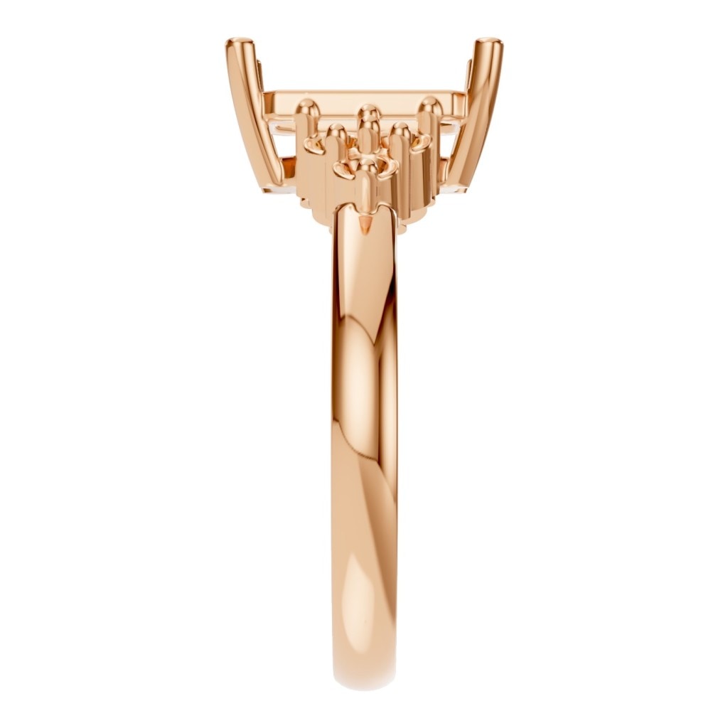 RI-9384 Rose Gold Ring UNSET - Side View