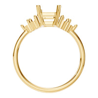 RI-9384 Yellow Gold Ring UNSET - Top View
