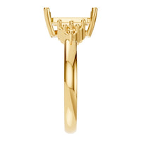 RI-9384 Yellow Gold Ring UNSET - Side View