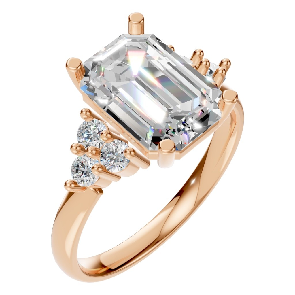 RI-9384 Rose Gold Ring SET - Main View