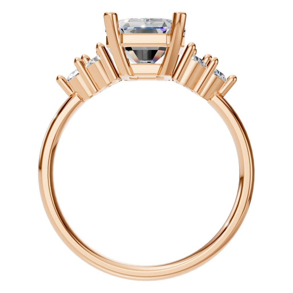RI-9384 Rose Gold Ring SET - Top View