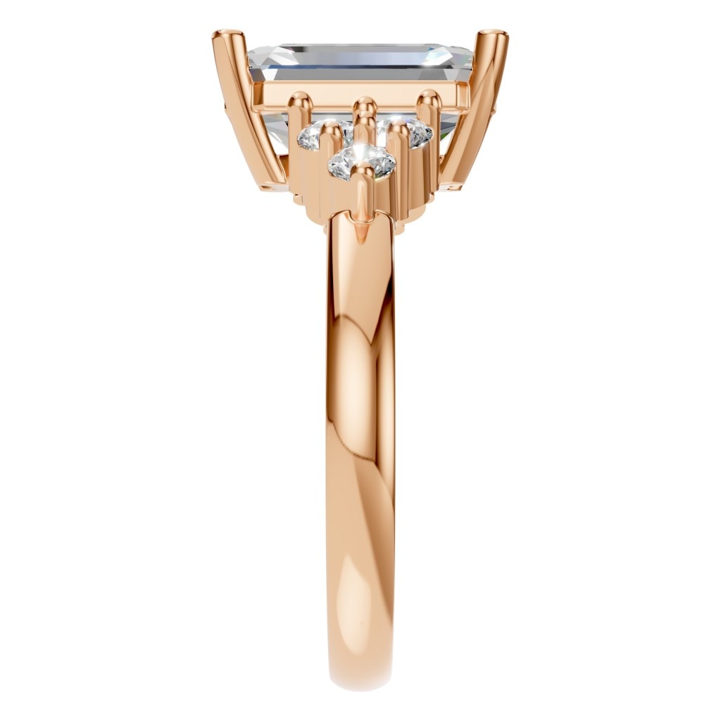 RI-9384 Rose Gold Ring SET - Side View