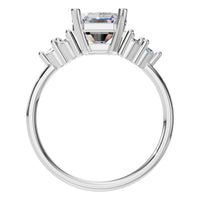 RI-9384 White Gold Ring SET - Top View