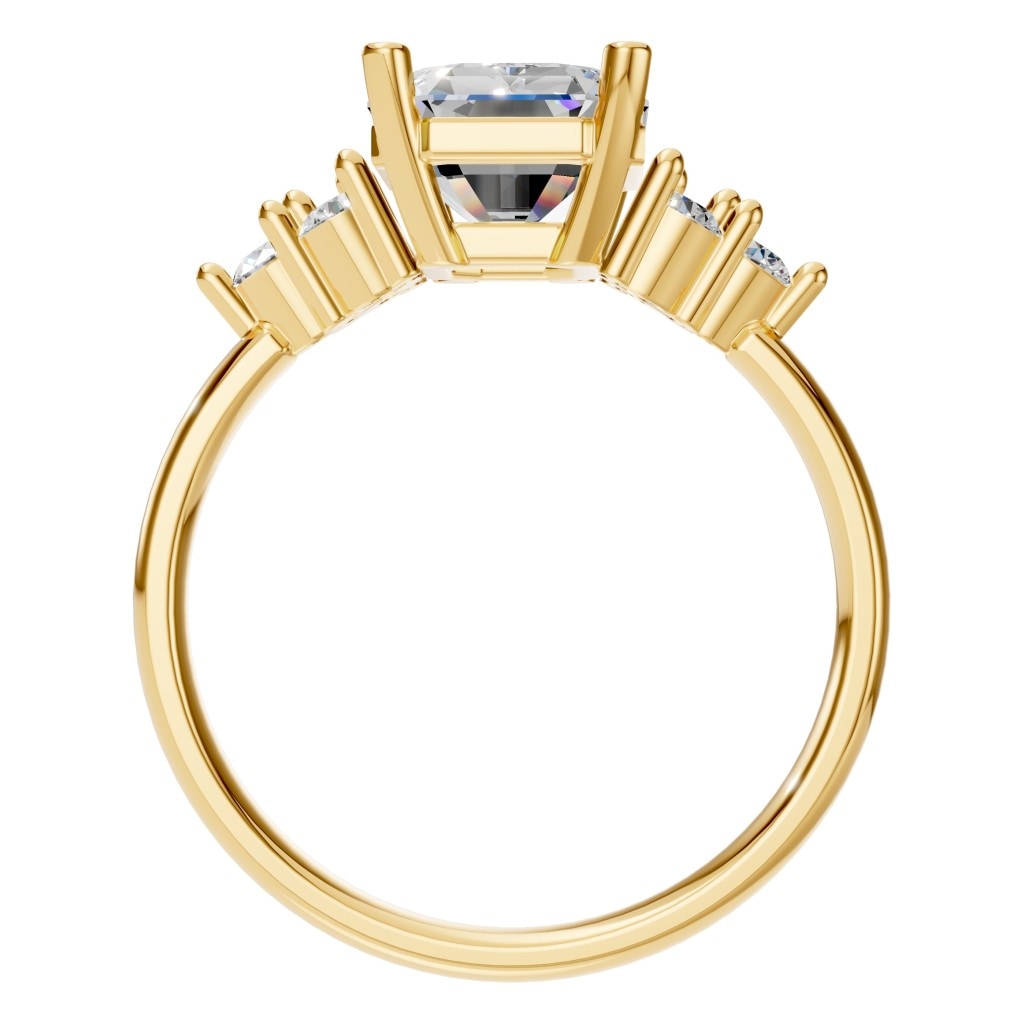 RI-9384 Yellow Gold Ring SET - Top View