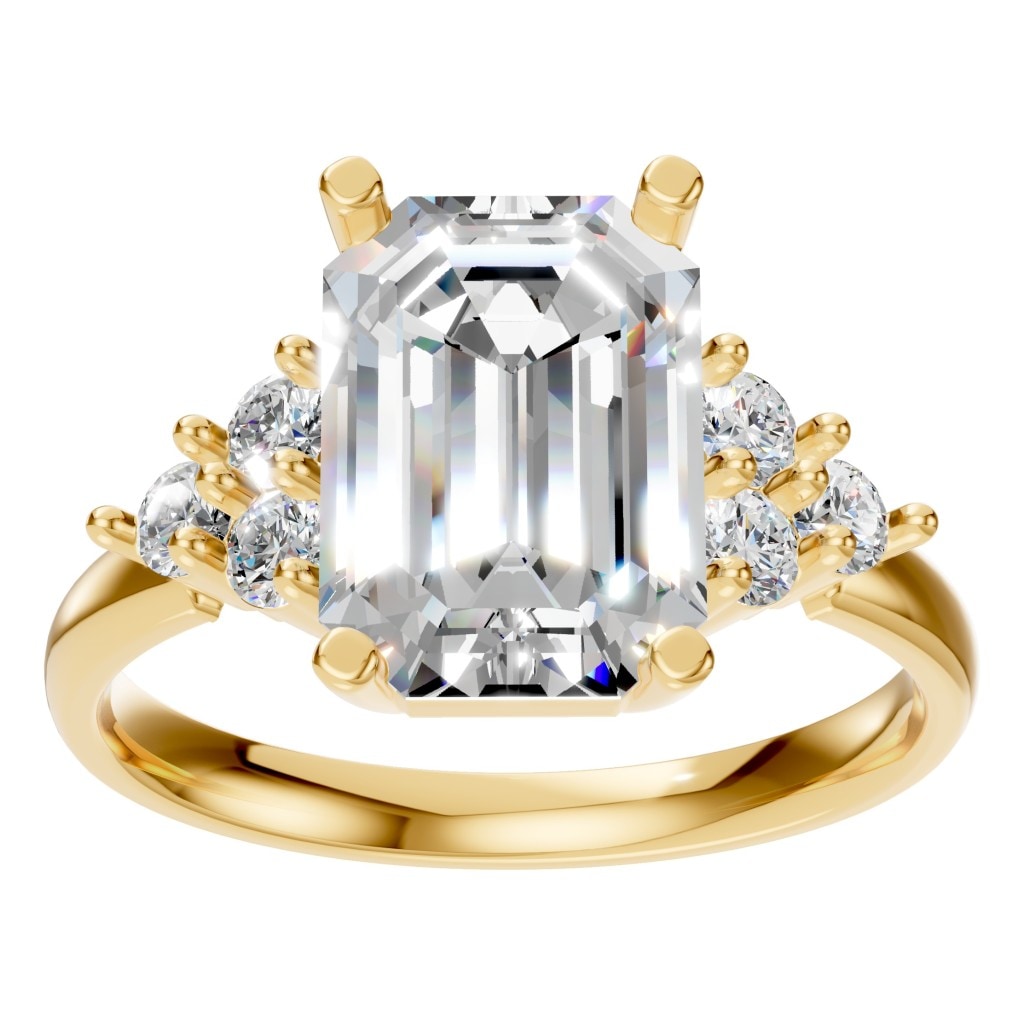 RI-9384 Yellow Gold Ring SET - Front View