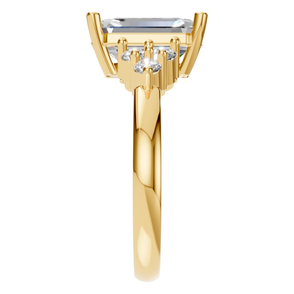 RI-9384 Yellow Gold Ring SET - Side View