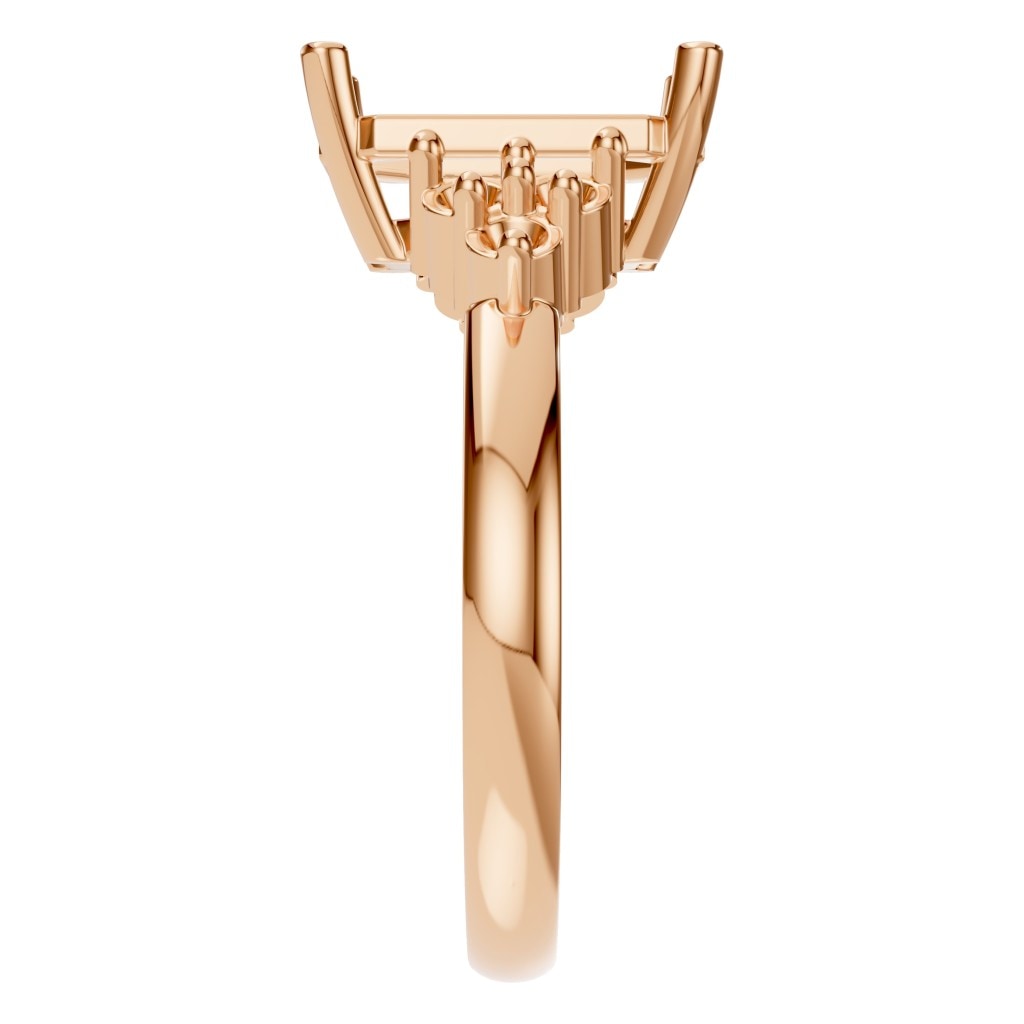 RI-9384 Rose Gold Ring UNSET - Side View