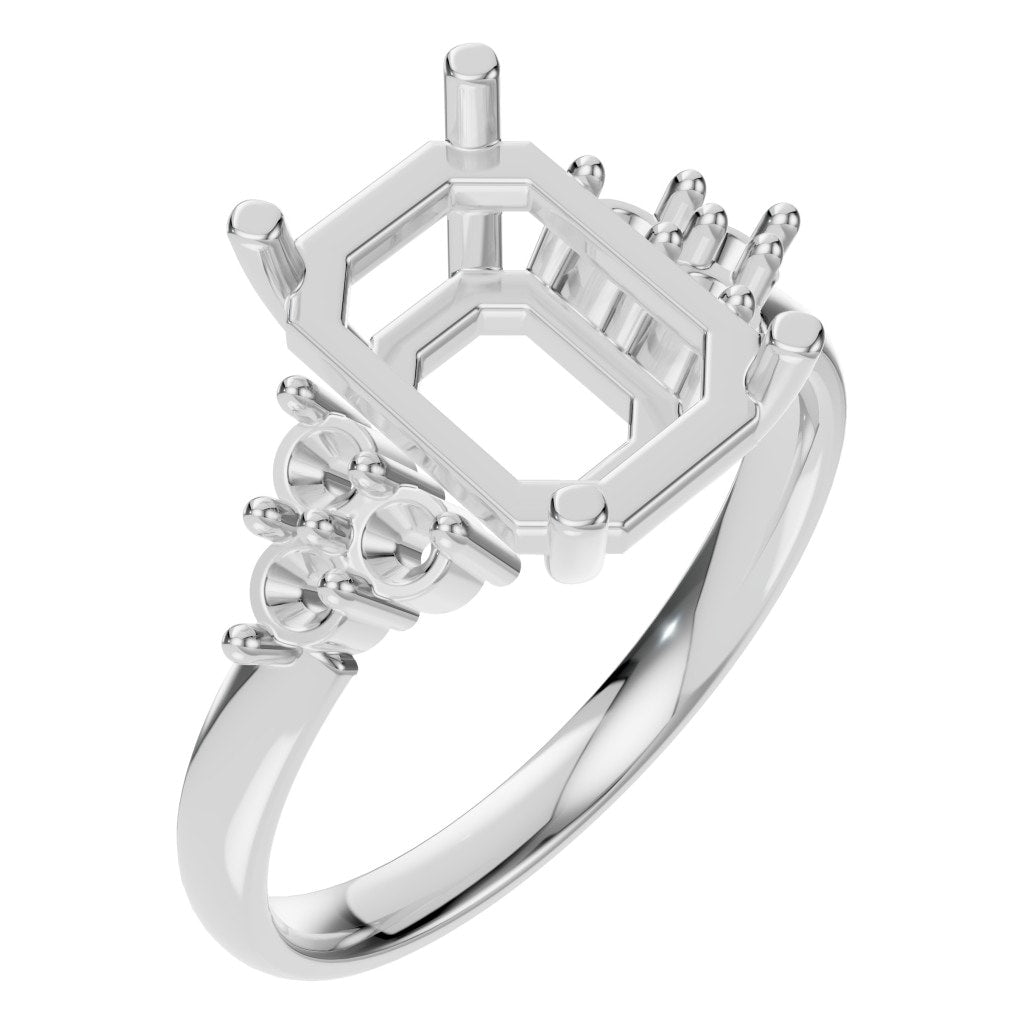 RI-9384 White Gold Ring UNSET - Main View