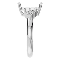 RI-9384 White Gold Ring UNSET - Side View