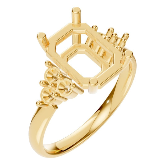 RI-9384 Yellow Gold Ring UNSET - Main View