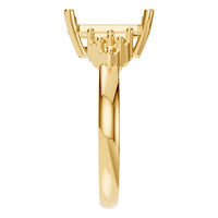 RI-9384 Yellow Gold Ring UNSET - Side View