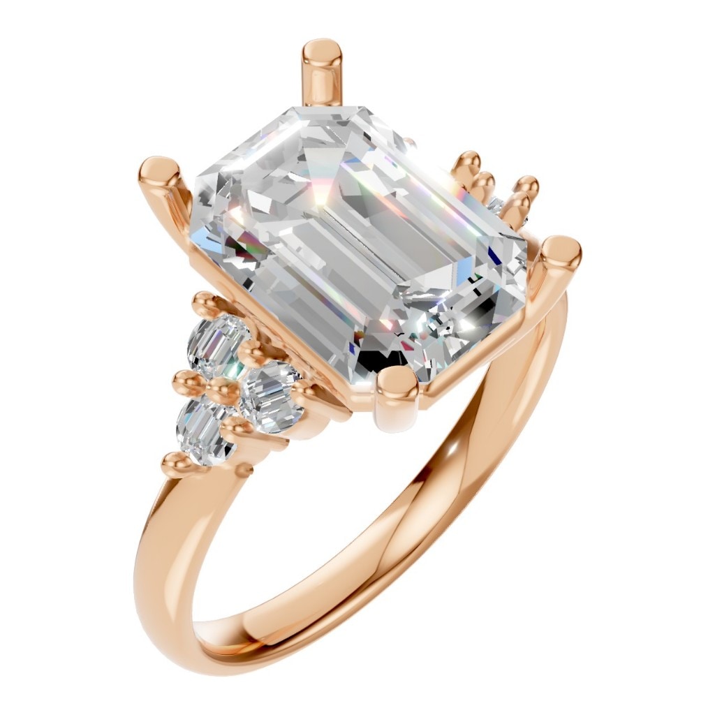 RI-9384 Rose Gold Ring SET - Main View