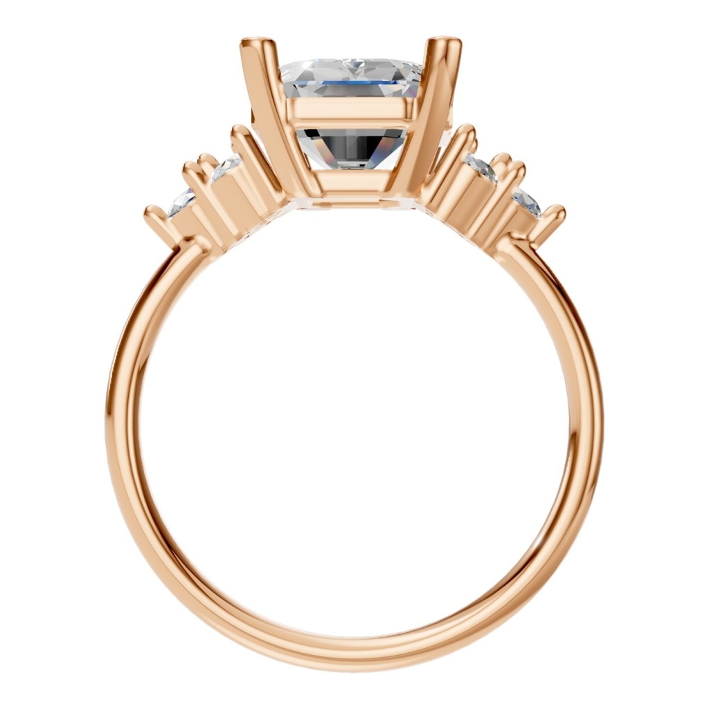 RI-9384 Rose Gold Ring SET - Top View