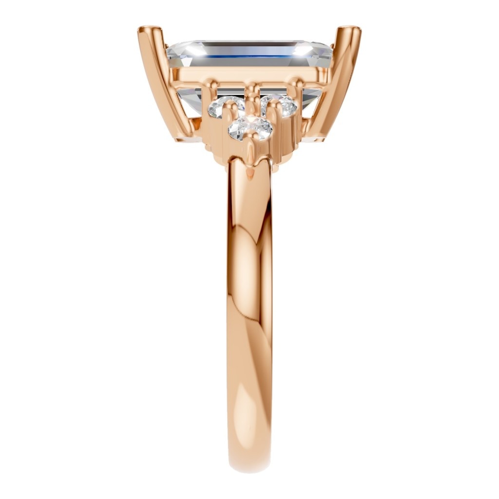 RI-9384 Rose Gold Ring SET - Side View