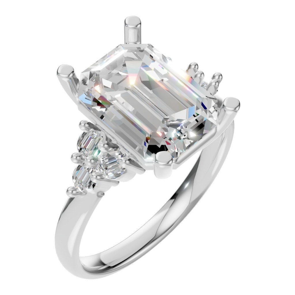 RI-9384 White Gold Ring SET - Main View