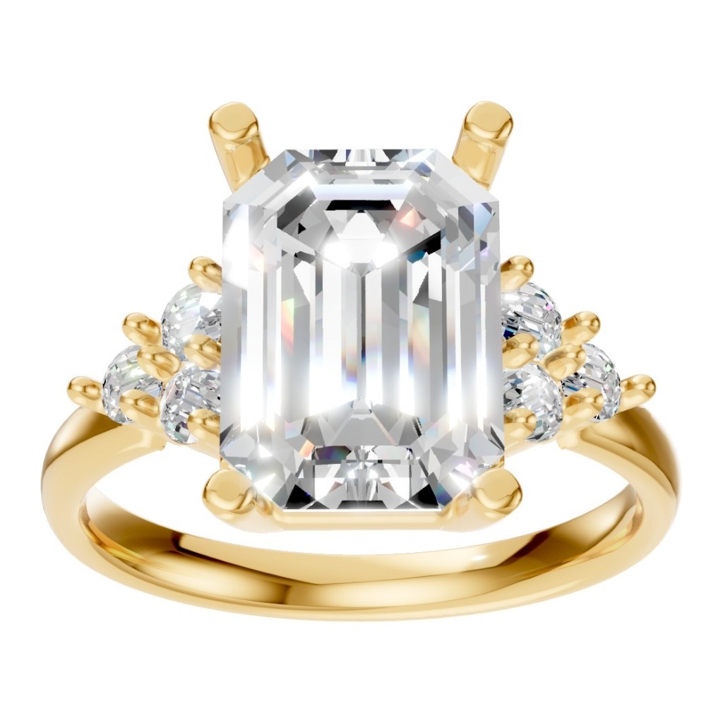 RI-9384 Yellow Gold Ring SET - Front View