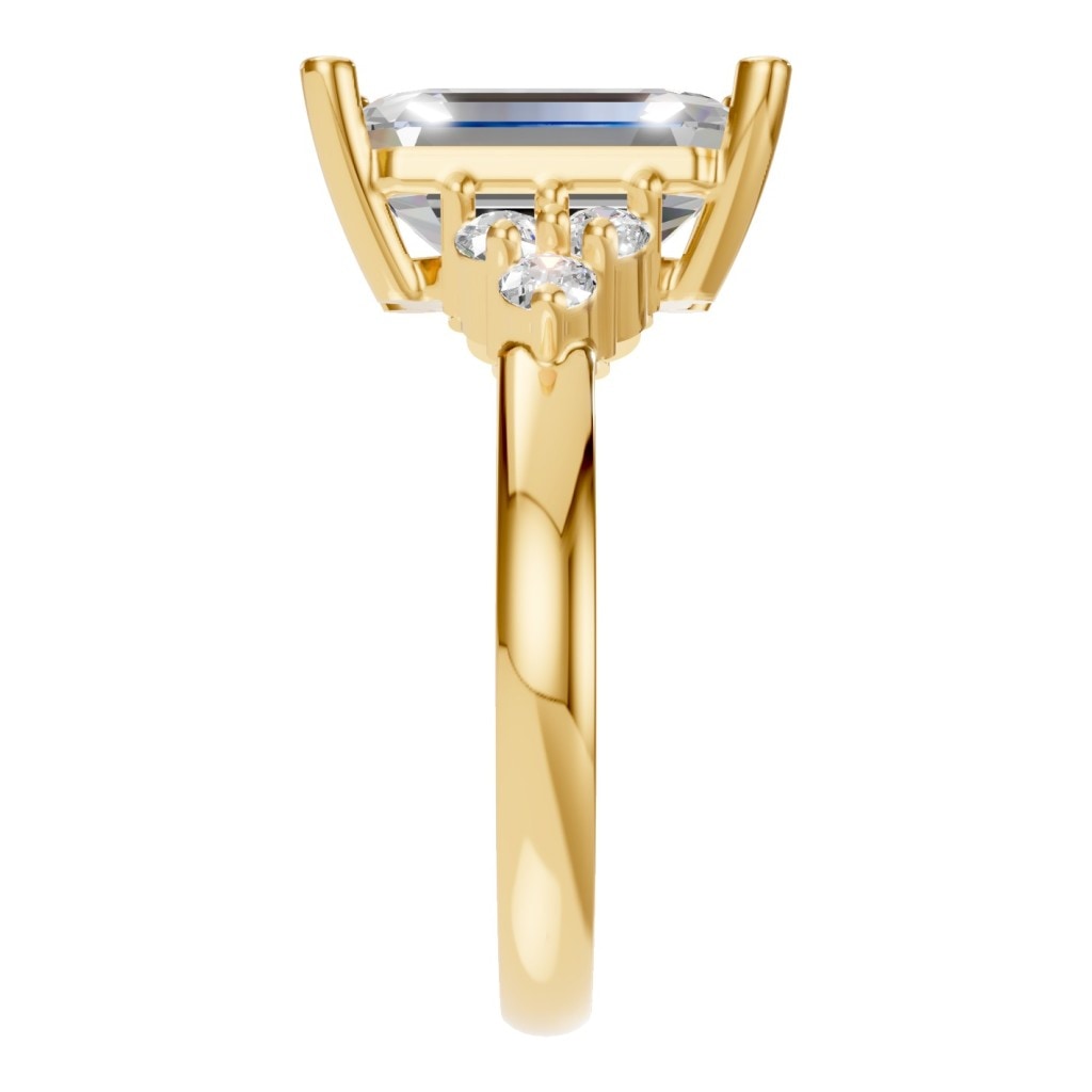 RI-9384 Yellow Gold Ring SET - Side View