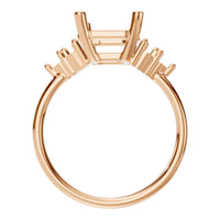 RI-9384 Rose Gold Ring UNSET - Top View