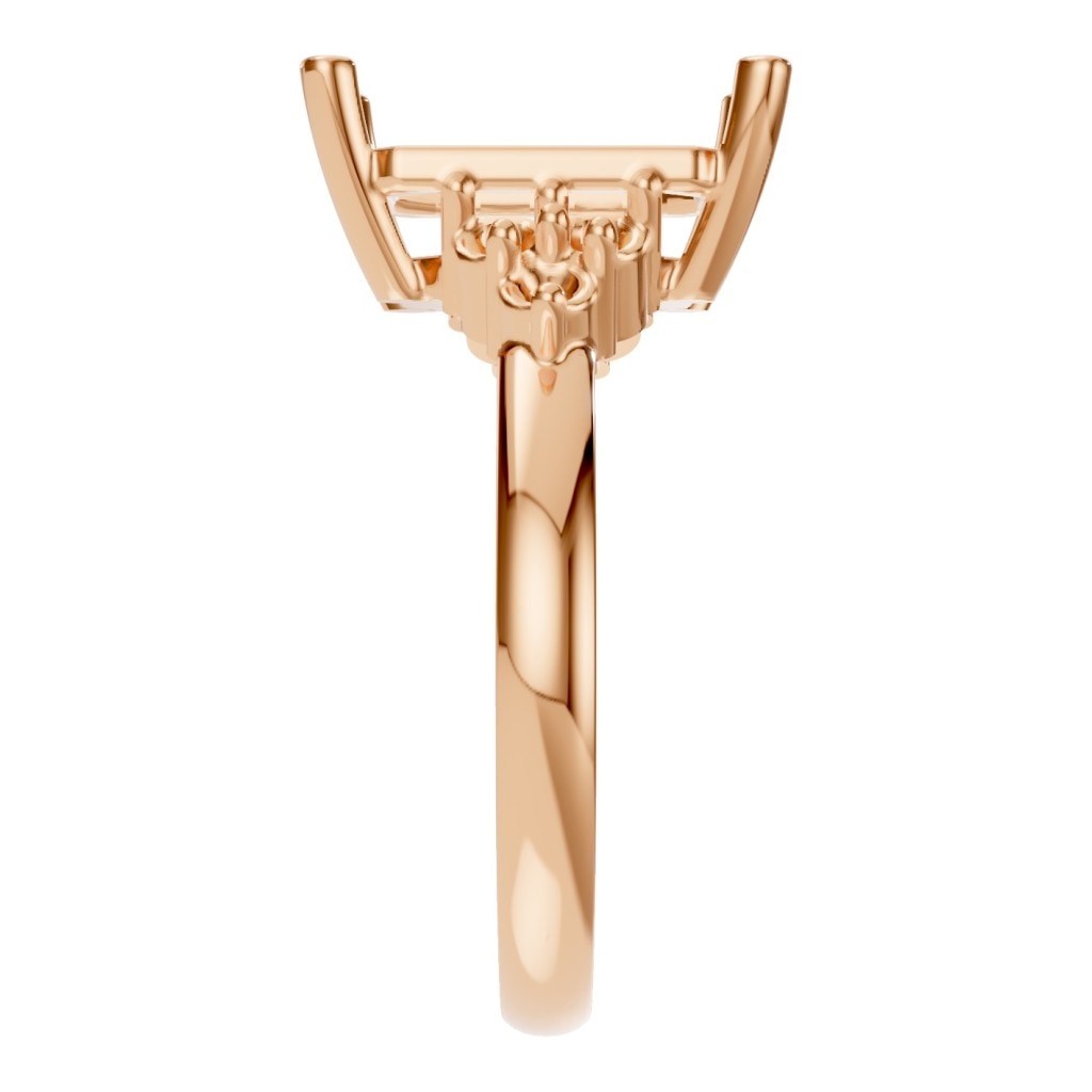 RI-9384 Rose Gold Ring UNSET - Side View