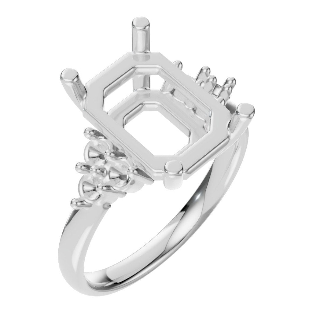 RI-9384 White Gold Ring UNSET - Main View
