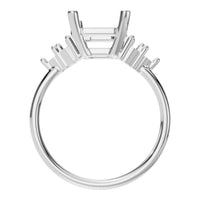 RI-9384 White Gold Ring UNSET - Top View