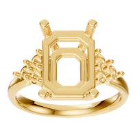 RI-9384 Yellow Gold Ring UNSET - Front View