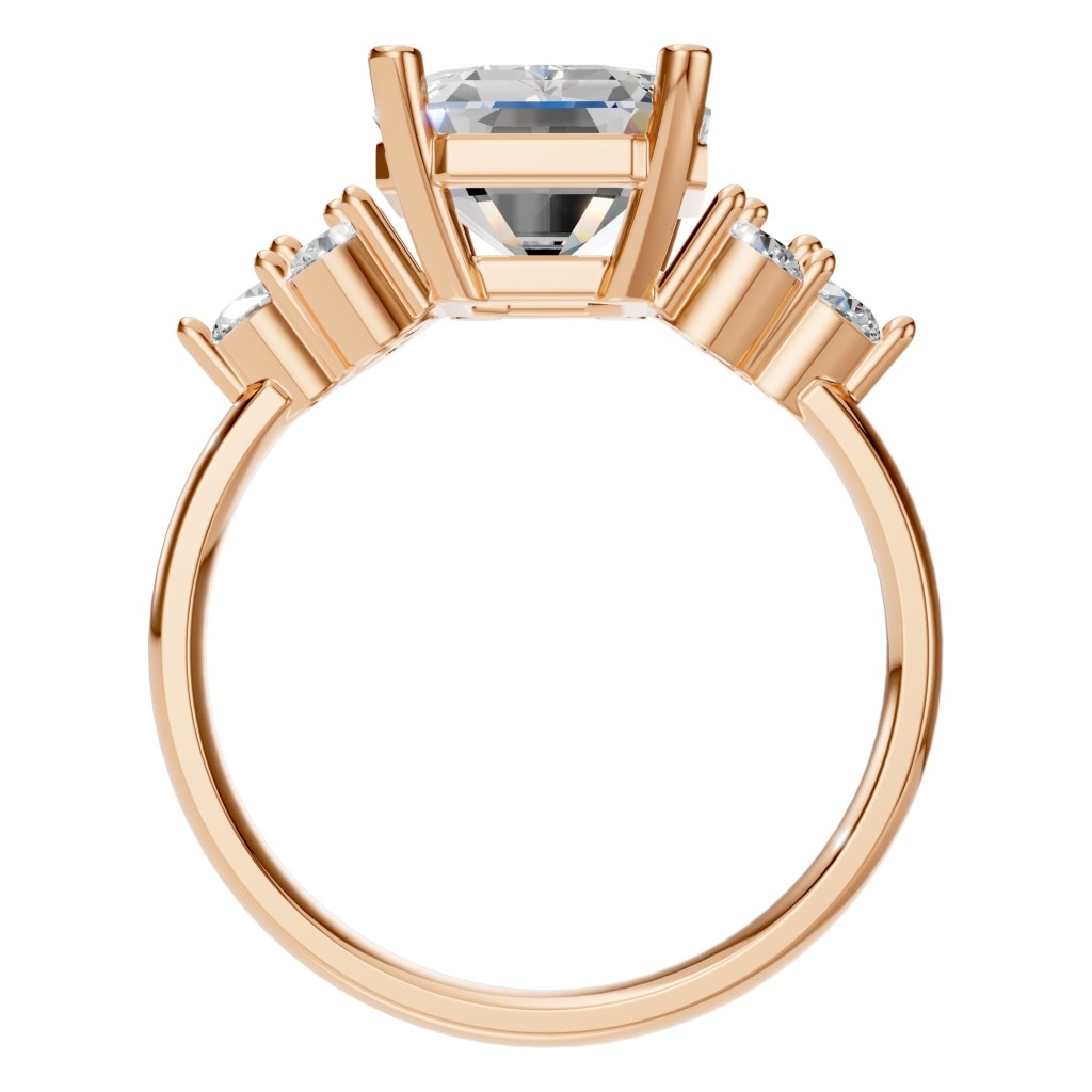RI-9384 Rose Gold Ring SET - Top View