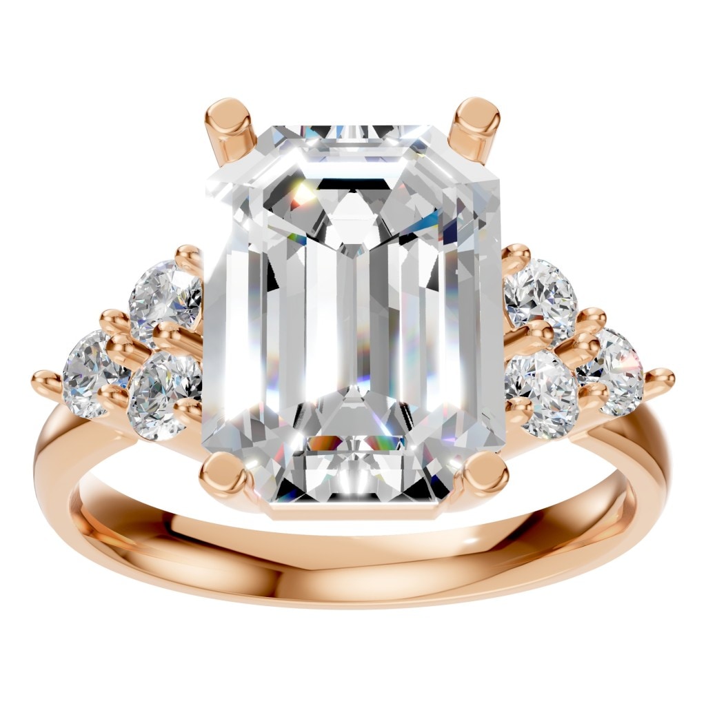 RI-9384 Rose Gold Ring SET - Front View