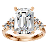 RI-9384 Rose Gold Ring SET - Front View