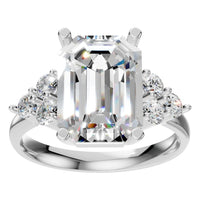 RI-9384 White Gold Ring SET - Front View
