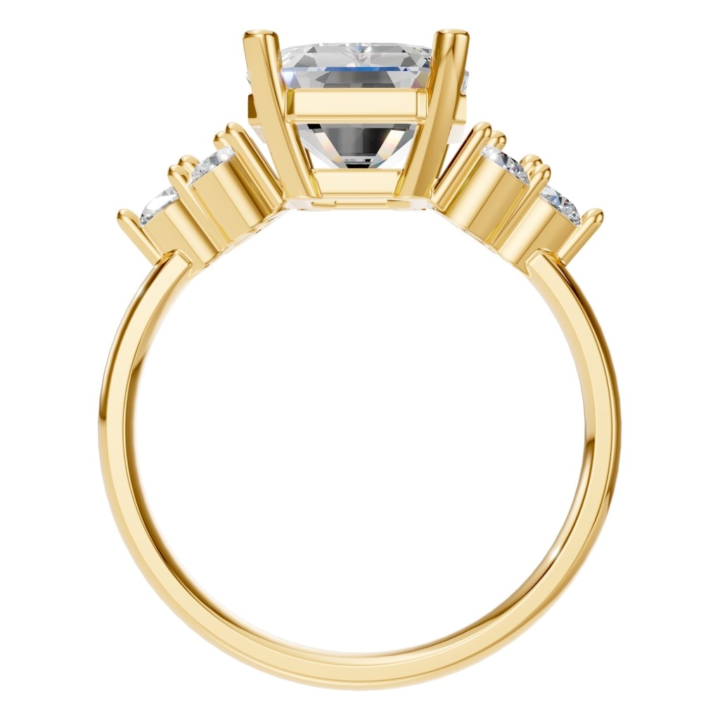 RI-9384 Yellow Gold Ring SET - Top View