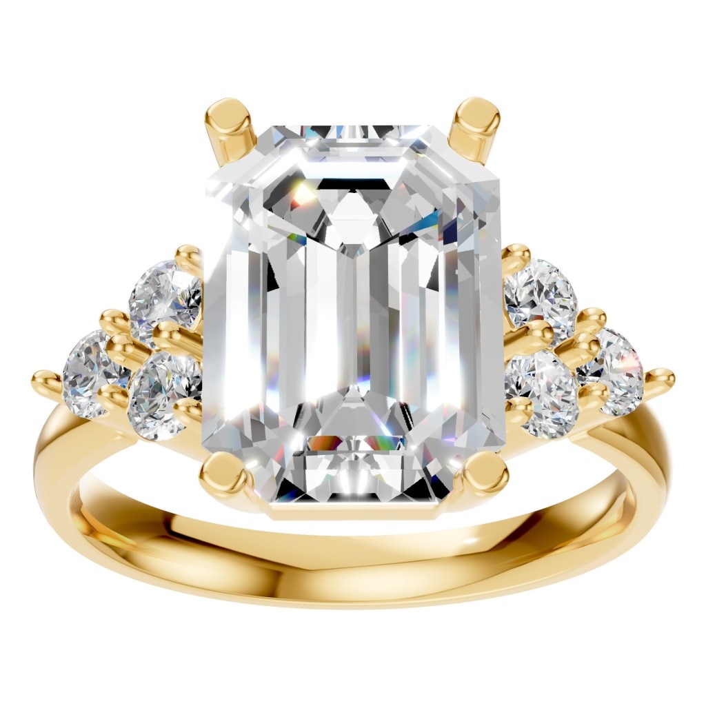 RI-9384 Yellow Gold Ring SET - Front View