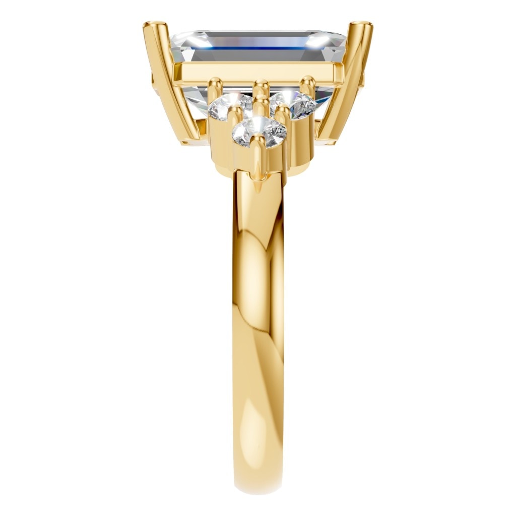 RI-9384 Yellow Gold Ring SET - Side View