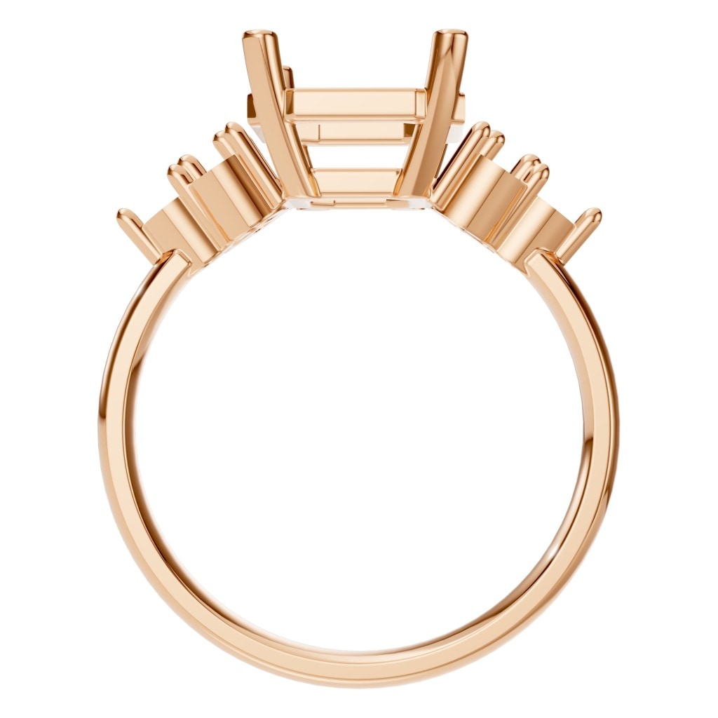 RI-9384 Rose Gold Ring UNSET - Top View
