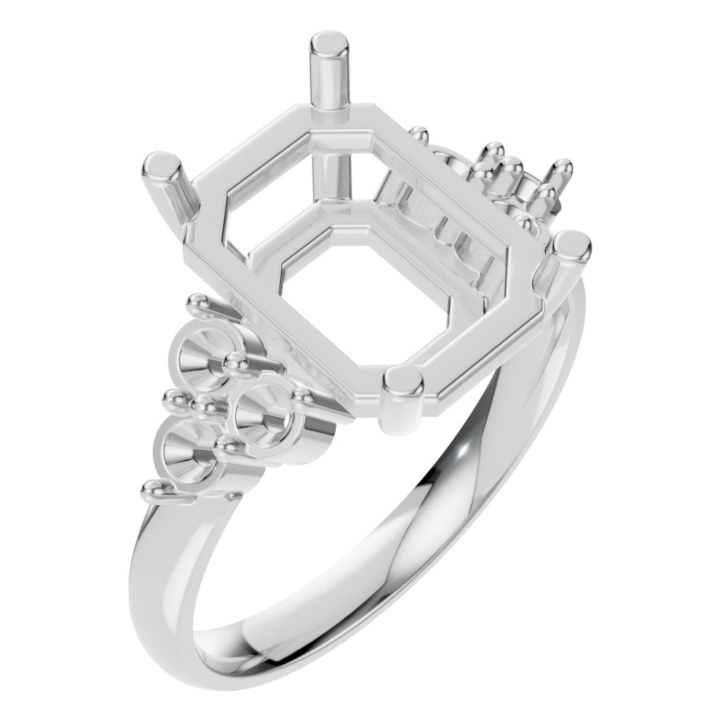 RI-9384 White Gold Ring UNSET - Main View