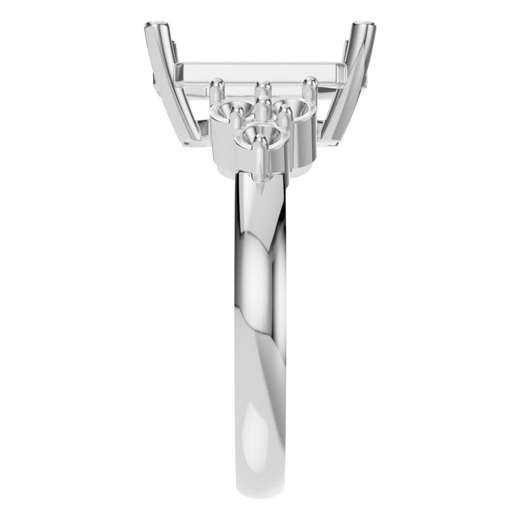 RI-9384 White Gold Ring UNSET - Side View