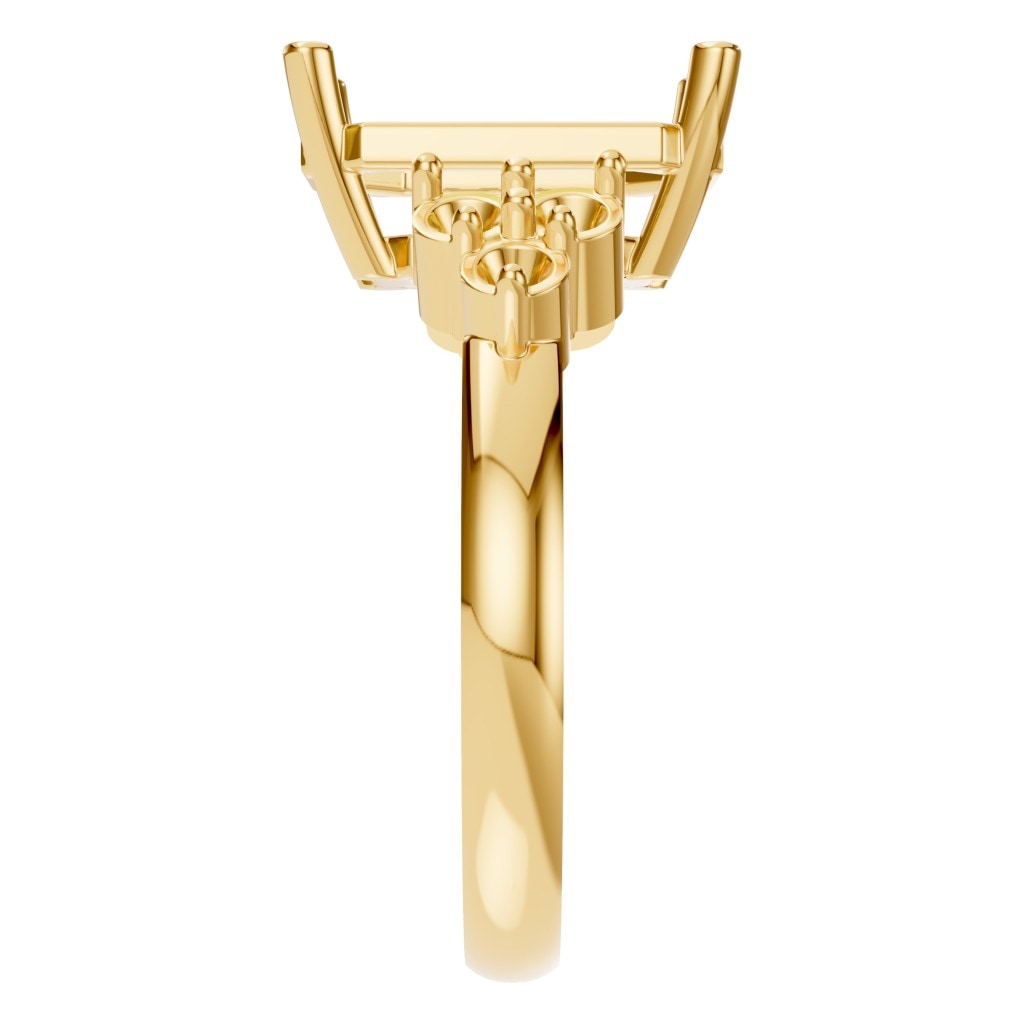 RI-9384 Yellow Gold Ring UNSET - Side View