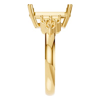RI-9384 Yellow Gold Ring UNSET - Side View