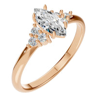 RI-9384 Rose Gold Ring SET - Main View