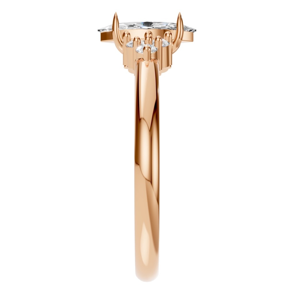 RI-9384 Rose Gold Ring SET - Side View