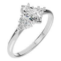 RI-9384 White Gold Ring SET - Main View